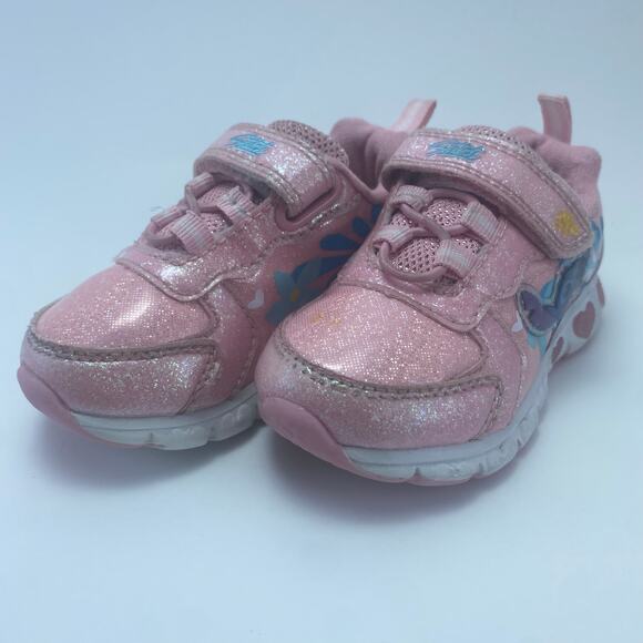 DISNEY STITCH Pink Light Up Toddler Shoes Size 6C - Picture 8 of 12